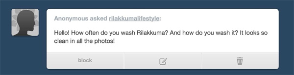 Rilakkuma Lifestyle Tumblr - cleaning ask