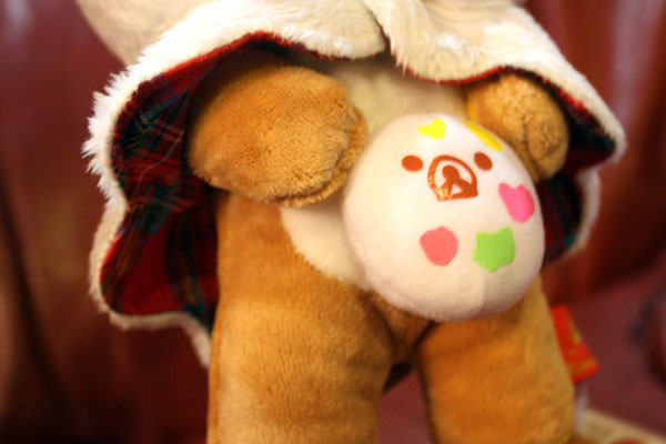 Caravan Chicken Rilakkuma - plaid lining detail