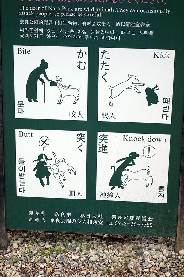 Nara - deer warning sign