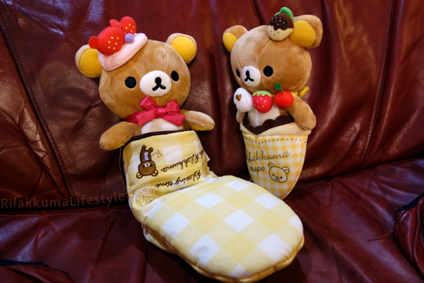 An oddly shaped crepe, though... Harajuku 1st Anniversary - with Fukuoka Rilakkuma in mitt
