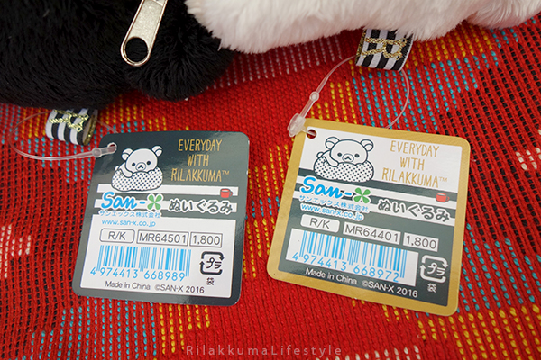 モノクロリラックマ - ぬいぐるみ - 白と黒を基調 - Monochrome Series - Rilakkuma Plush - Black and White Rilakkuma - tag art