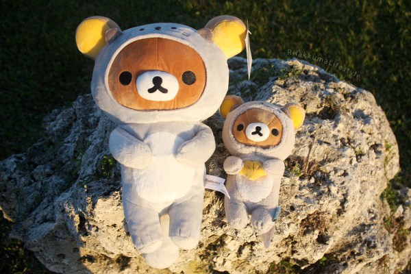 Rilakkuma Lifestyle - Rilakkuma plush - Sea otter series - stuffed animal - cute - kawaii - だららっこ - リラックマ あつめてぬいぐるみ - side by side